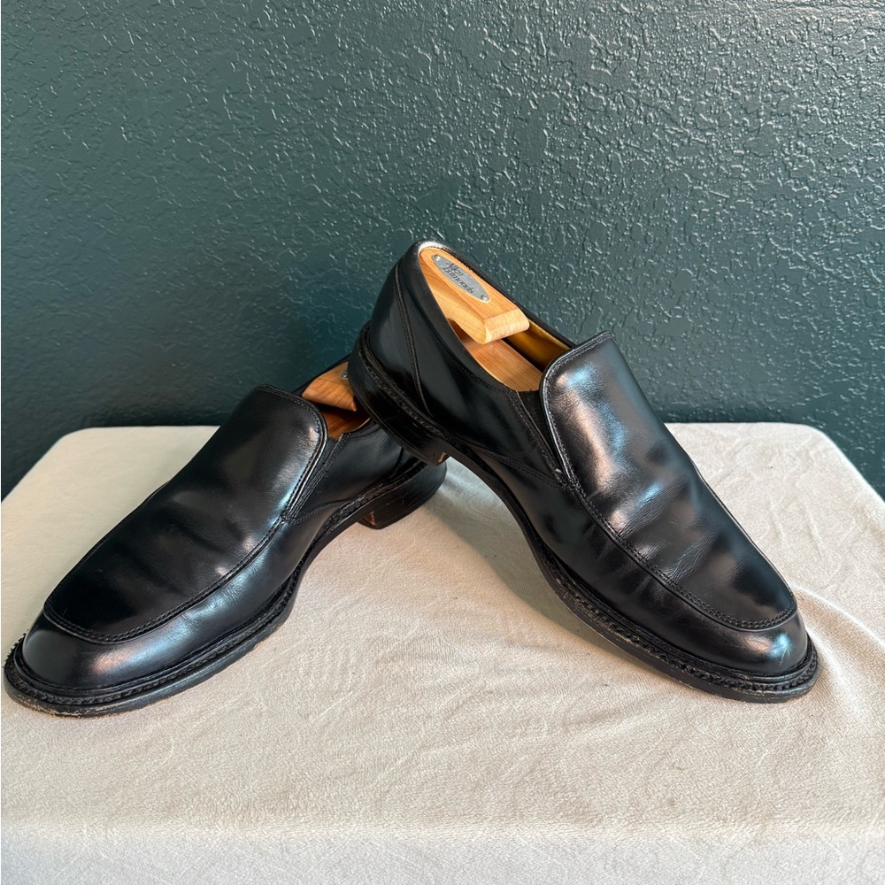 Allen Edmonds Delcliffe Black Leather Slip-On Loafers